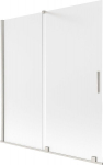 Mexen Velar kaheosaline, liuglev vannitoa paravan 150 x 150 cm, j&auml;&auml;tunud klaas, harjatud nikkel - 896-150-000-31-97