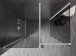 Mexen Kioto-X du&scaron;isein Walk-in 140 x 70 cm, l&auml;bipaistev 10 mm, valge - 800-140-202-20-00-070-X