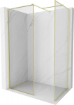 Mexen Kioto-F du&scaron;isein Walk-in raamiga 90 x 90 cm, l&auml;bipaistmatu 8 mm, kuldne harjatud - 800-090-202-04-55-090