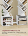 Raamatukapp Puukujuline 20.3x38x123.2 cm Valge Puit