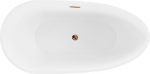 Mexen Eos eraldiseisev vann 150 x 75 cm, valge, &uuml;levool roosa kuld - 52471507500-60, 150 x 75 cm
