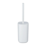 WENKO WC harja Davos, suletud disain, must WC harja, BPA-vaba plastik, &Oslash; 9,5x35 cm, matt valge