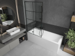 Mexen Next L vannitoa sein 1-leheline 90 x 150 cm, must ruudustik, must - 895-090-000-03-77-70