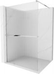 Mexen Kioto+ du&scaron;isein riiuliga Walk-in 130 x 200 cm, triipud, kroom - 800-130-121-01-09