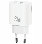 USAMS CC317 T65 33W vahelduvvoolu laadija Apple'i ja Samsungi kiirlaadimiseks