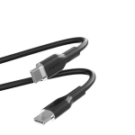 Puro laadimiskaabel Soft, USB-C / USB-C, 1,5m, must