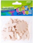 Dec dec dec puidust lilled looduslik 20el - Craft with Fun