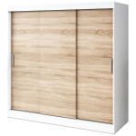 L&uuml;kandkapp riiulite ja riidepuudega Belvedo Gold mattvalge / Sonoma tamm 200 x 200 cm komplekt