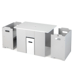Laste laud ja toolid, 70&times;44&times;47 cm, hall