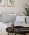 Juhtmeta Led laualamp Eglo Piccola, tumepruun, Usb laadimine