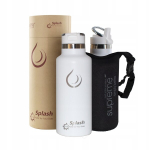 Termoveepudel Splash 600ml, roostevaba teras, valge