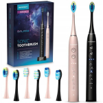 BERDSEN GALAXY DUO SONIC elektriliste hambaharjade komplekt talle ja temale &ndash; roosa ja must, 2 tk.