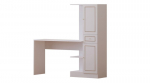 Kirjutuslaud ja raamaturiiuli komplekt Linento Furniture Rb-087 120x75x40 cm matt valge