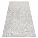 Lamekootud ratastega vaip 80x150 cm, kreem/hall