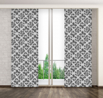 Mariall osaliselt pimendav kardin ZPMD-051, 75x250 cm, hall/must