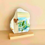 Lauapealne meigipeegel SHY-AYN-001, 21x25x7 cm, pruun