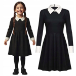 &Uuml;likond "wednesday Adams" must kleit 122-128 cm