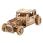 3D puidust pusle - UGEARS - Hot Rod - Raev mootor - Kahekordne mootor (keerdumine/kl&otilde;ps v&otilde;i t&otilde;mme) - 207 t&uuml;kki - Ilma liimita