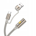 HOCO kaabel USB-A / T&uuml;&uuml;p-C auto sigaretis&uuml;&uuml;tajasse UA38B 0,3 m kuldne