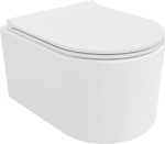 Mexen Sofia WC-pott Rimless koos pehmelt langeva slim-duroplastist kaanega, valge l&auml;ikiv - 30540500, Mexen Sofia WC dubuo Rimless su lėtai nusileidžiančiu slim dangčiu, duroplastikas, blizgus baltas - 30540500