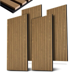 Akustilised seinapaneelid 4 tk 120x60 cm tume naturaalne tamm