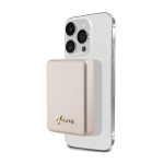 Akupank &bdquo;Guess&ldquo; ne&scaron;iojamoji aku 3000mAh, &bdquo;MagSafe&ldquo; metalinis užra&scaron;as koos logotipu, auksinė
