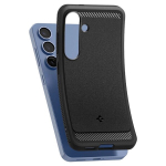 Kate - SPIGEN - Rugged Armor MagSafe - Musta Mat - Pehme - &Uuml;hildub Samsung Galaxy S25+