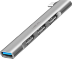 Logilink Usb-c jaotur: 1x Usb-a 3.0, 3x Usb-a 2.0, alumiiniumkorpus