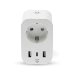 &Uuml;hendatud pistik - NEDIS - T&uuml;&uuml;p E - 3680W - 2 Ports USB-A - USB-C PD - Taimer