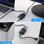 Kiire USB 3.0 KVM L&uuml;liti - 2-1 v&otilde;i 1-2 Valija Klaviatuurile, Hiirele, Printerile ja Skannerile Pickify
