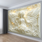 H&auml;mmastav 3D Ingel Taustakangas Pickify, 51 colio &times; 59 colio (130 cm &times; 150 cm)