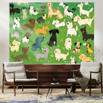 V&otilde;luv koerad ja rohumaad taustakangas Pickify, 180*230cm/70.8&times;90.5inch