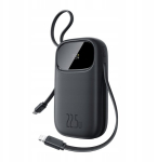 Akupank V&auml;line aku - BASEUS - EnerFill FC31 - 10 000 mAh - 22,5 W - Integreeritud USB-C ja Lightning kaablid