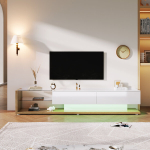 TV kapp, valge k&otilde;rgl&auml;ige, LED valgustus, 170x36x38 cm