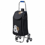 Kokkupandav ostuk&auml;ru 30 l kotiga, must lillemustriga, 1 tk.