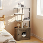 Kassipuu koos liivakasti kapiga, 78x50x138 cm, pruun, kassim&ouml;&ouml;bel