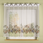 Markizeta kardin Flowers, 250x160 cm, valge
