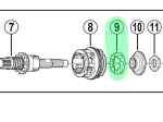 Shimano Nexus 3 Palli R&otilde;ngas - &Uuml;ksik - Teras - 7/32" x 8 - 8 palli - H&otilde;be