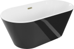 Vonia Mexen Flavia su sifonu, 150 x 75 cm, White/Black+Gold
