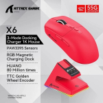 Attack Shark x6 Bluetooth Game Mouse Pixart Paw3395 - x6 punane