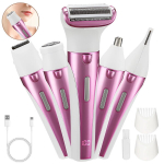 5-&uuml;hes laetav trimmer, roosakas, juhtmeta, valutu, naistele