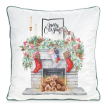 Eurofirany dekoratiivpadja kate CHP 383, 45x45 cm, valge/roheline
