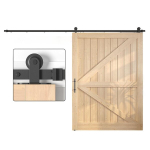 Barn Door Loft Slaiduste Ukse S&uuml;steem Must Siin 396 cm