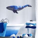 Asir riputatav dekoratsioon Reef Whale metallist seinaluuletus APT651, 31 cm