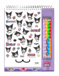 Kuromi loominguline komplekt pliiatsite ja kustutuskummiga