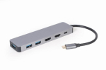 Gembird USB-C HDMI/USB 3-in-1 A-CM-COMBO3-03 2 HDMI, 3 USB 3.1, 1 USB-C, 5 Gbps, Plug & Play