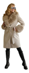 Naiste pruun mantel Classy JS/61M8509/280-64662-XL