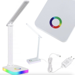Lauapealne LED-valgusti, lauapealne LED-lamp RGB-aluse valgustuse, USB ja puutejuhtimisega