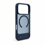 Evelatus Apple iPhone 18 Pro Rubber Coated MagSafe With Stand Case Navy Blue