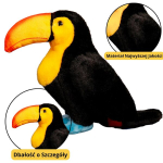 Tuucan maskott must 25cm - Leantoys - Leantoys